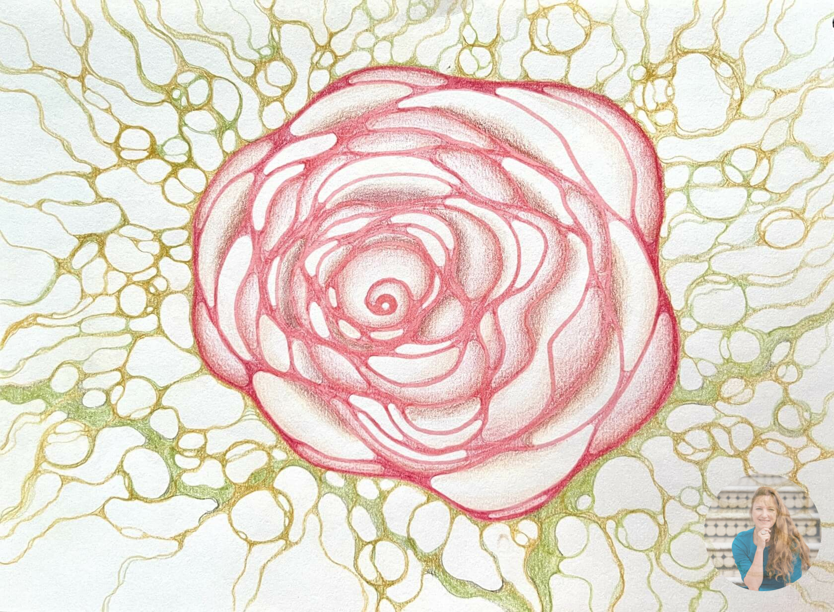 ‘Quiet Luxury Rose’ - NeuroGraphica drawing by Margarita Steinberg